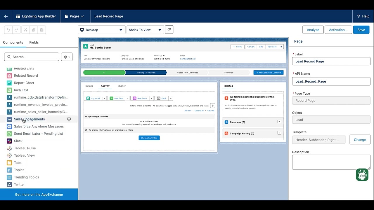 Adding Sales Engagement to Record Pages 📈