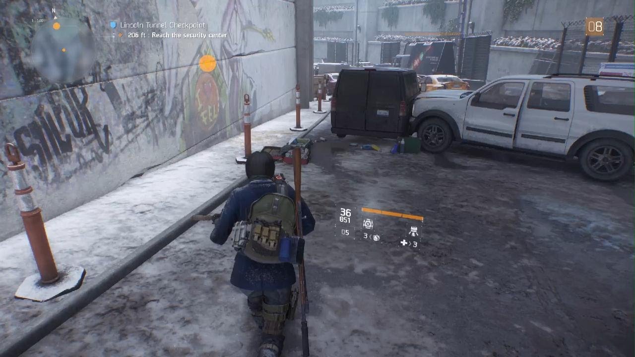 The Division Gameplay 3rd Mission - Lincoln Tunnel Checkpoint