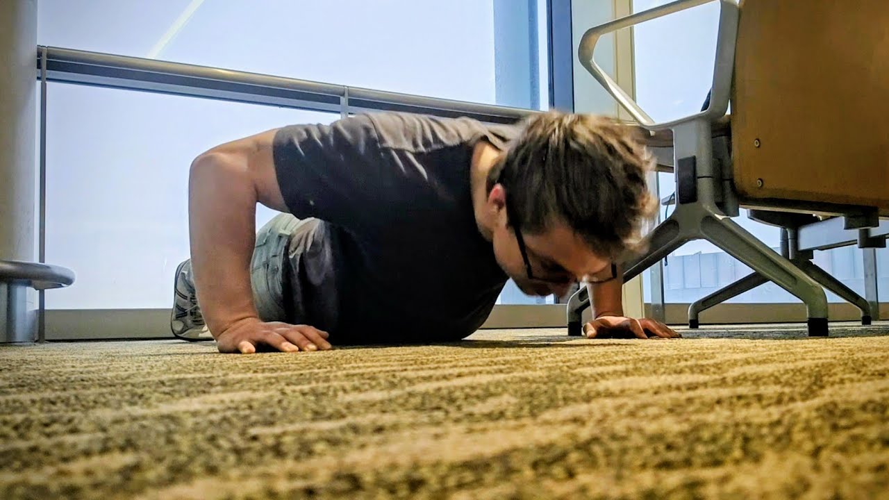 Airport workout (no equipment needed 😆) - Road to Shimanami day 80
