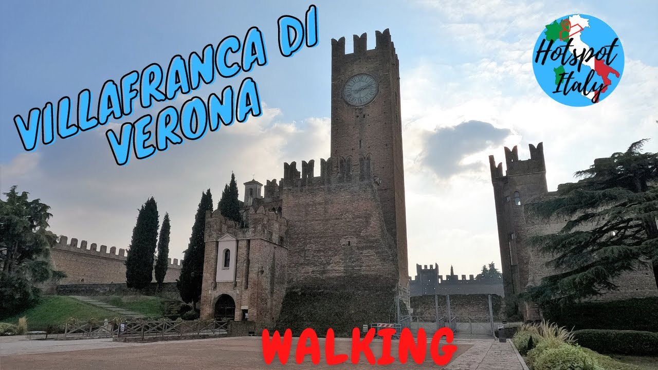 WALKING A VILLAFRANCA DI VERONA🏰ITALY-4K👣📷