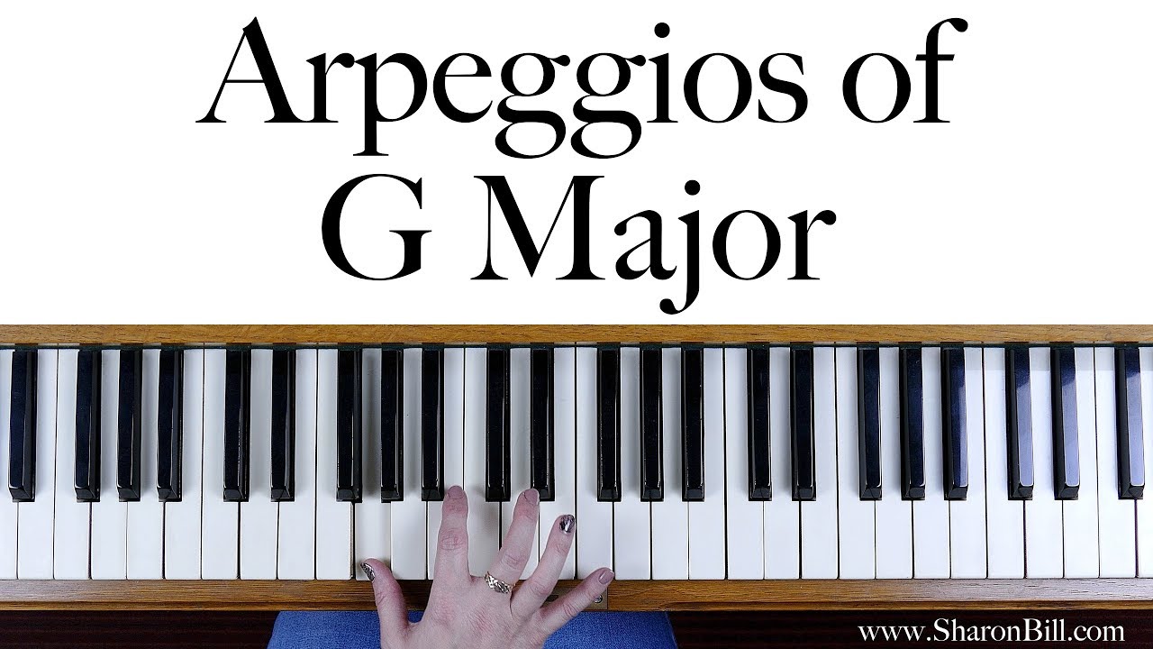 Арпеджио соль мажор для фортепиано руками по отдельности и вместе