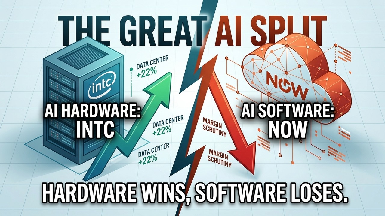 AI Hardware vs. Software: Why INTC and NOW Diverged Today [2026-04-23]