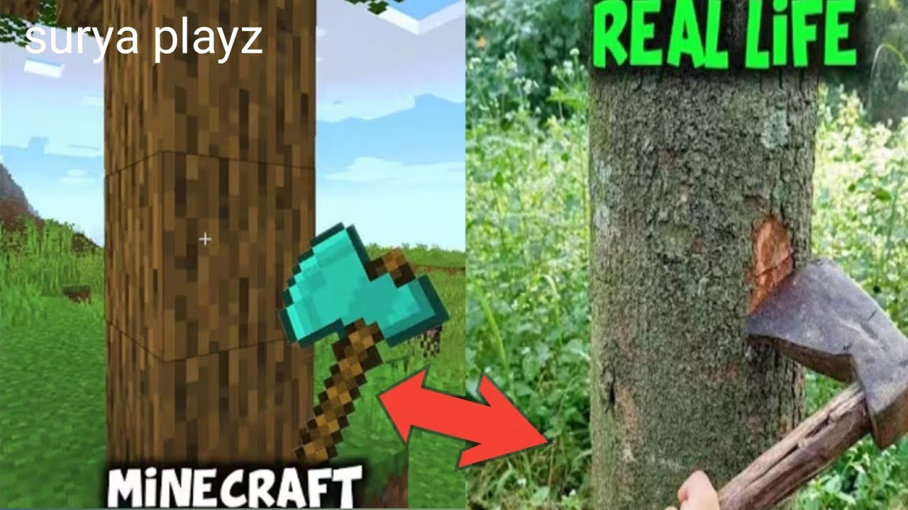 I Playing Minecraft In Real Life 😎