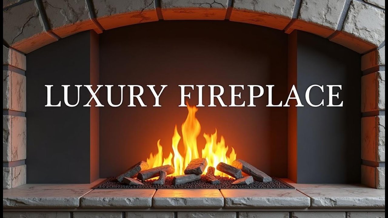 Cozy Fireplace 4K Ultra HD | Luxury Home Ambiance for Real Estate Showrooms