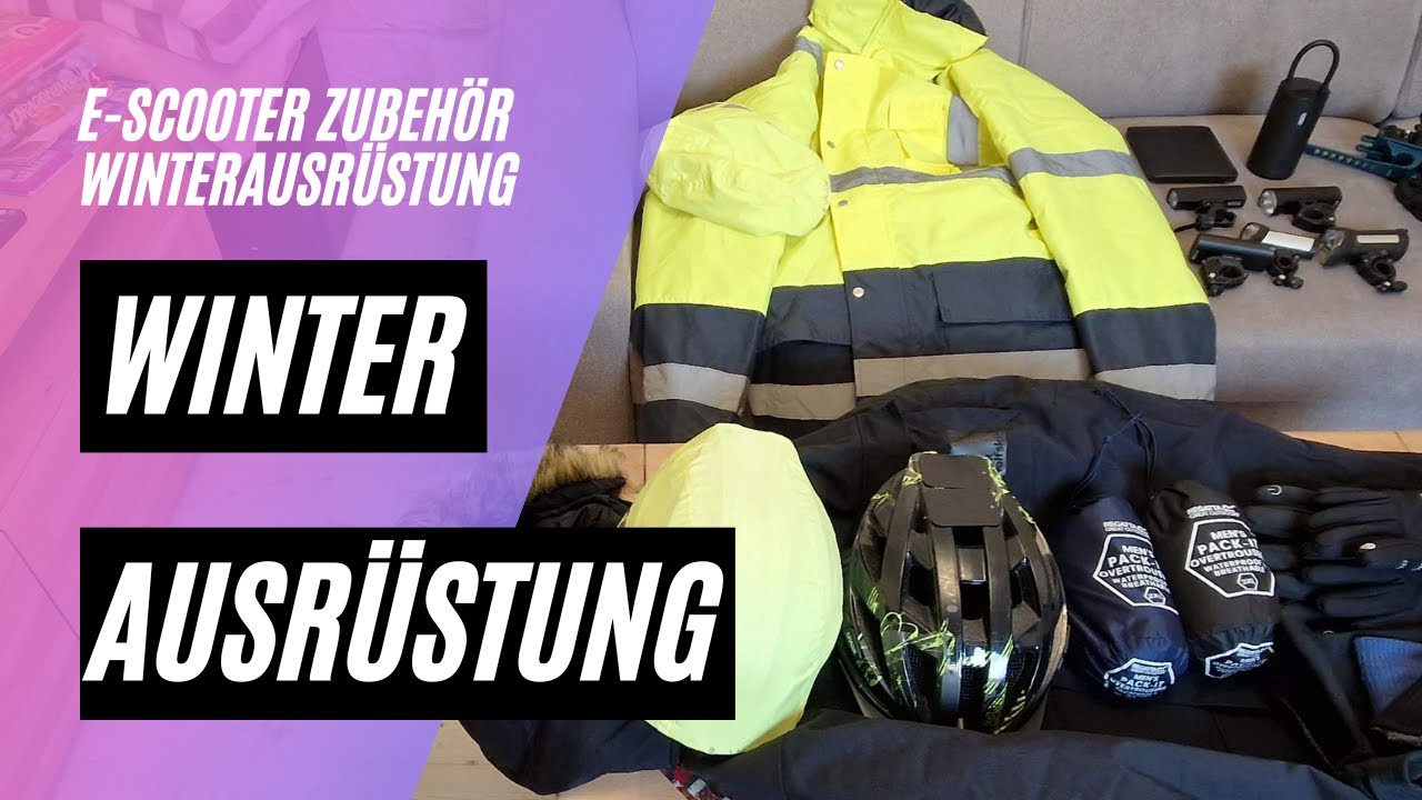 🎁 Winterausrüstung für E-Scooter (Kleidung und Zubehör)