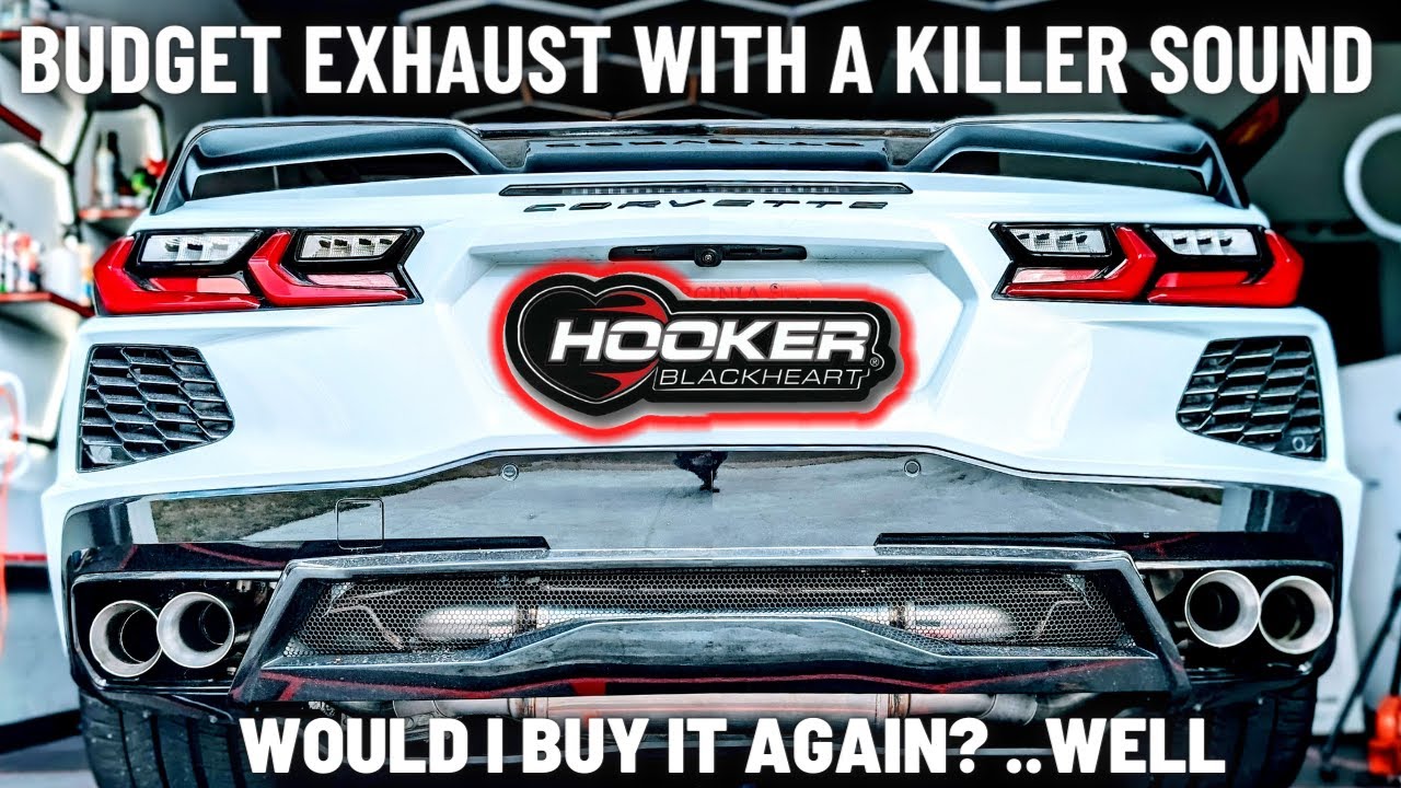 ONE MAN DIY C8 EXHAUST INSTALL | HOOKER BLACKHEART IS LESS THAN PERFECT BUT HAS AN AWESOME SOUND!
