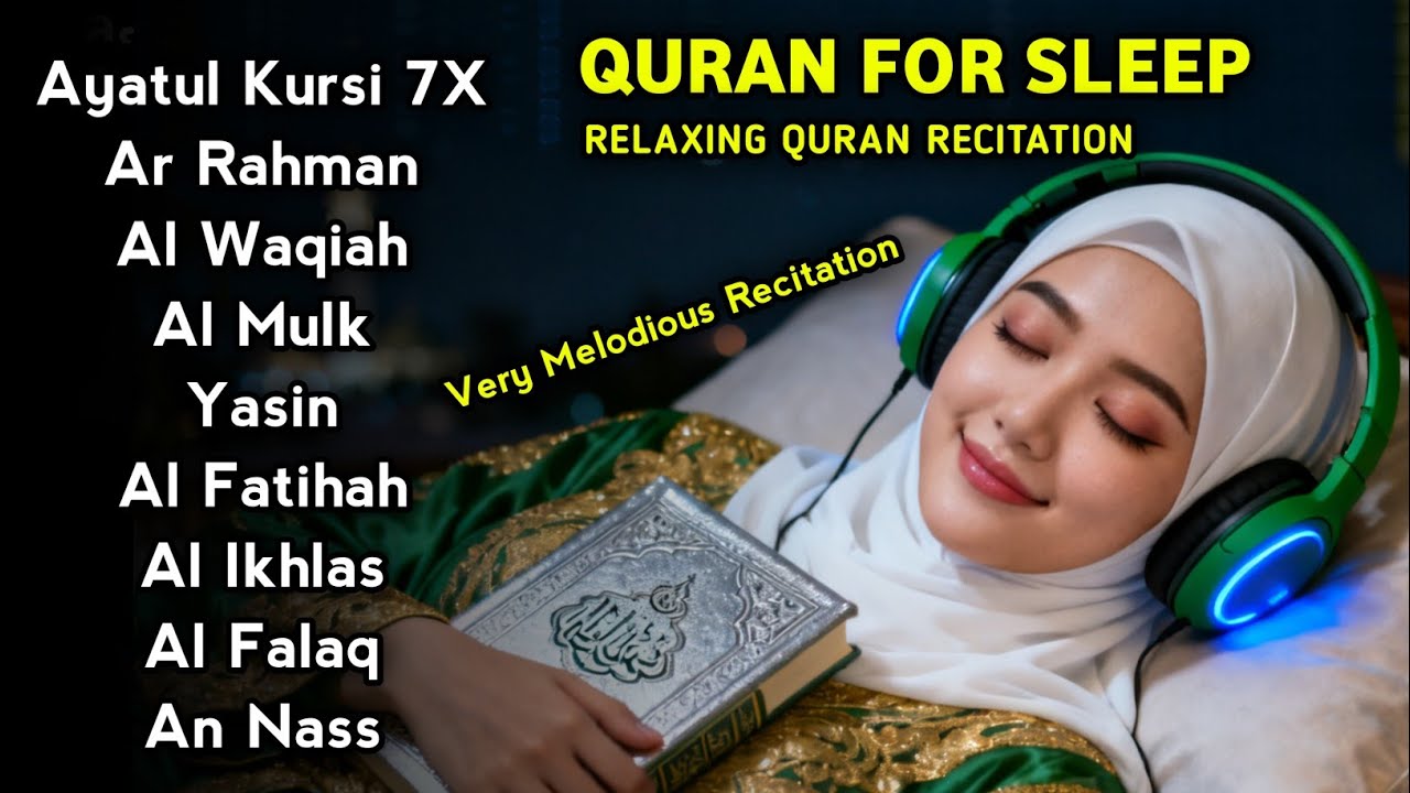 Beautiful Quran For Sleep | Al-fatihah, Ayatul Kursi, Yasin, Ar-rahman | Peaceful Quran Recitation