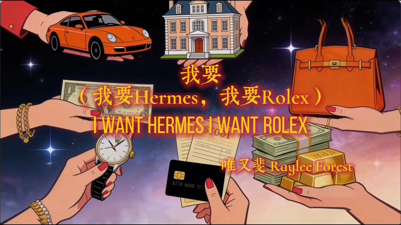 唯又斐 Raylee Forest - 我要 (我要Hermes我要Rolex) I want (I want Hermes, I want Rolex) Official Lyrics Video