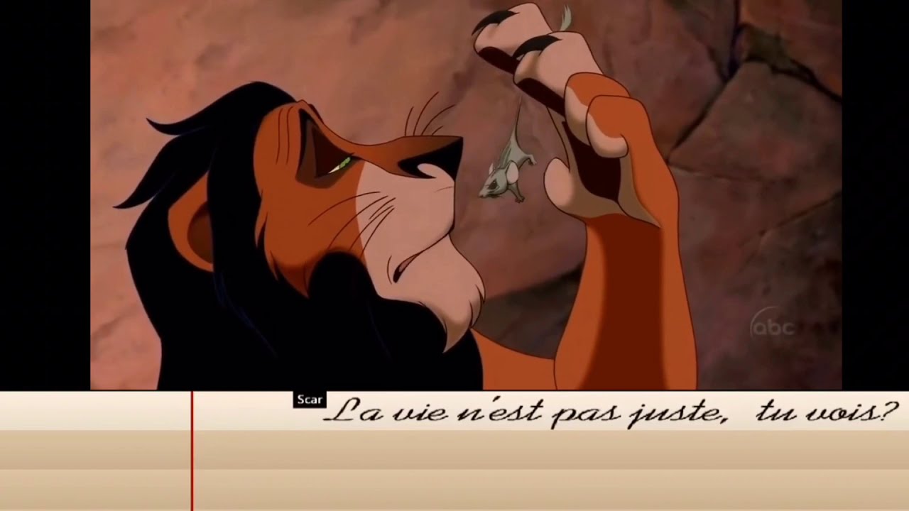 [Bande Rythmo] : Le Roi Lion - Mufasa et Scar