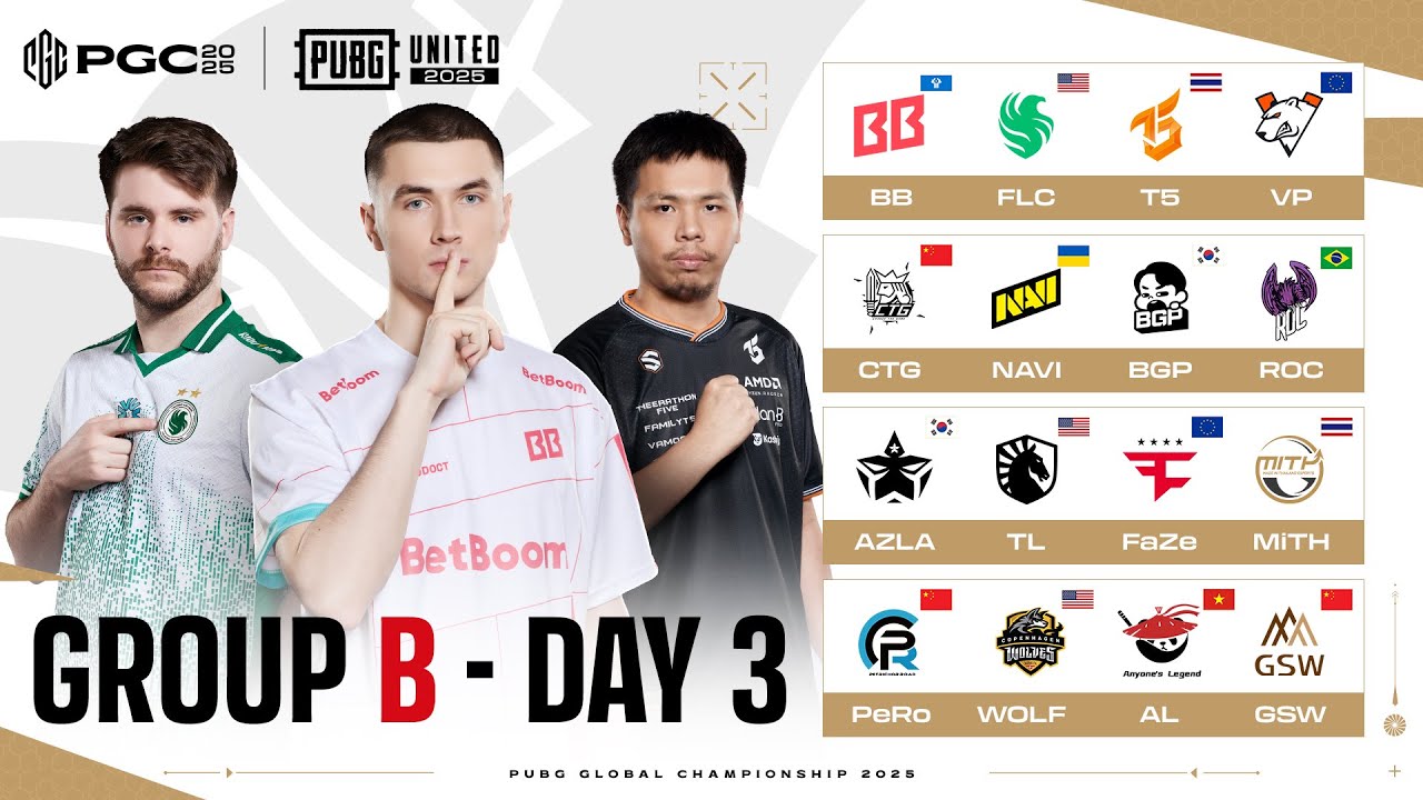 PUBG Global Championship Group B DAY 3