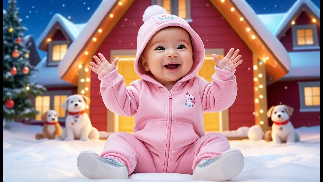 Snow Puppy Play | Fun Action & Learning Video for Toddlers