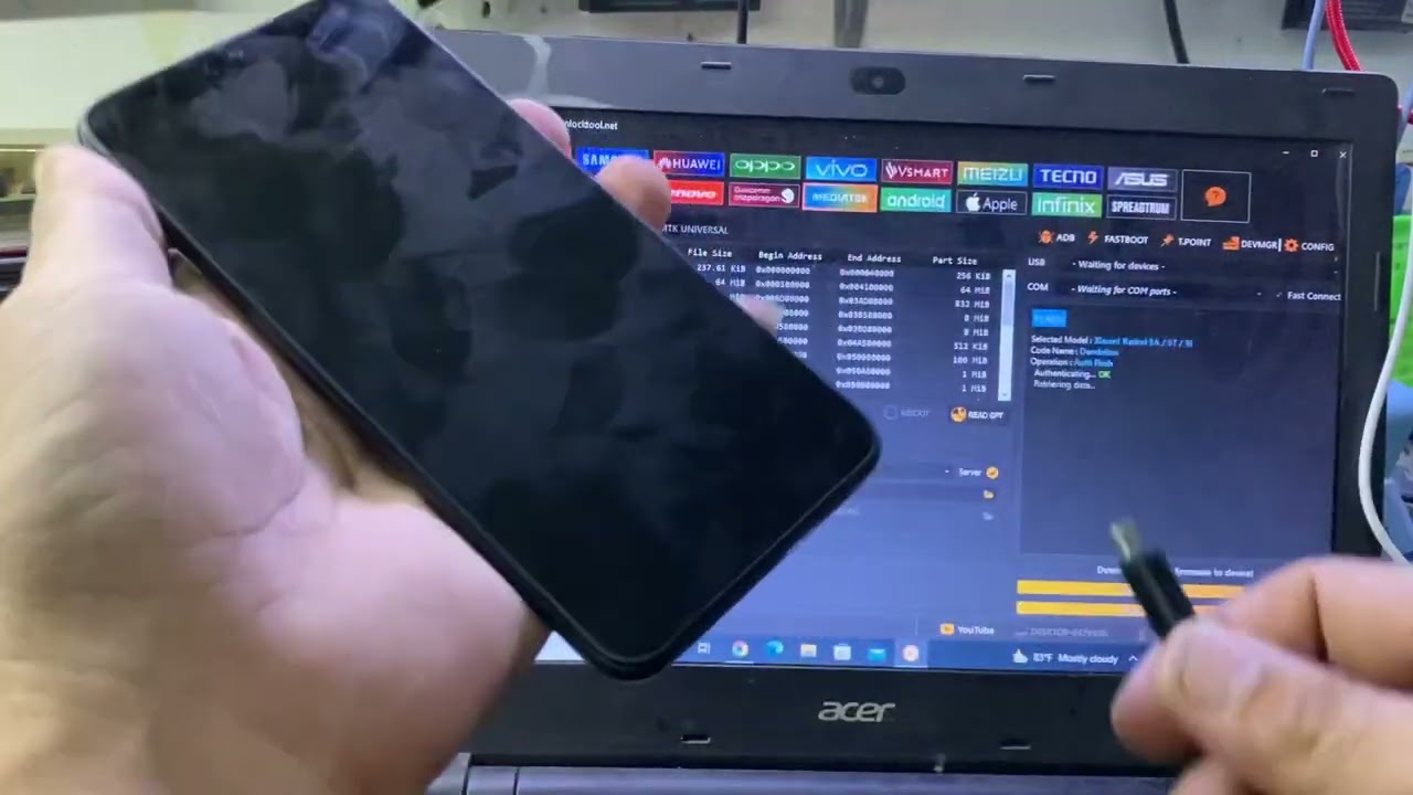 Flash Rom global Xiaomi Redmi 9A dy unlock tool