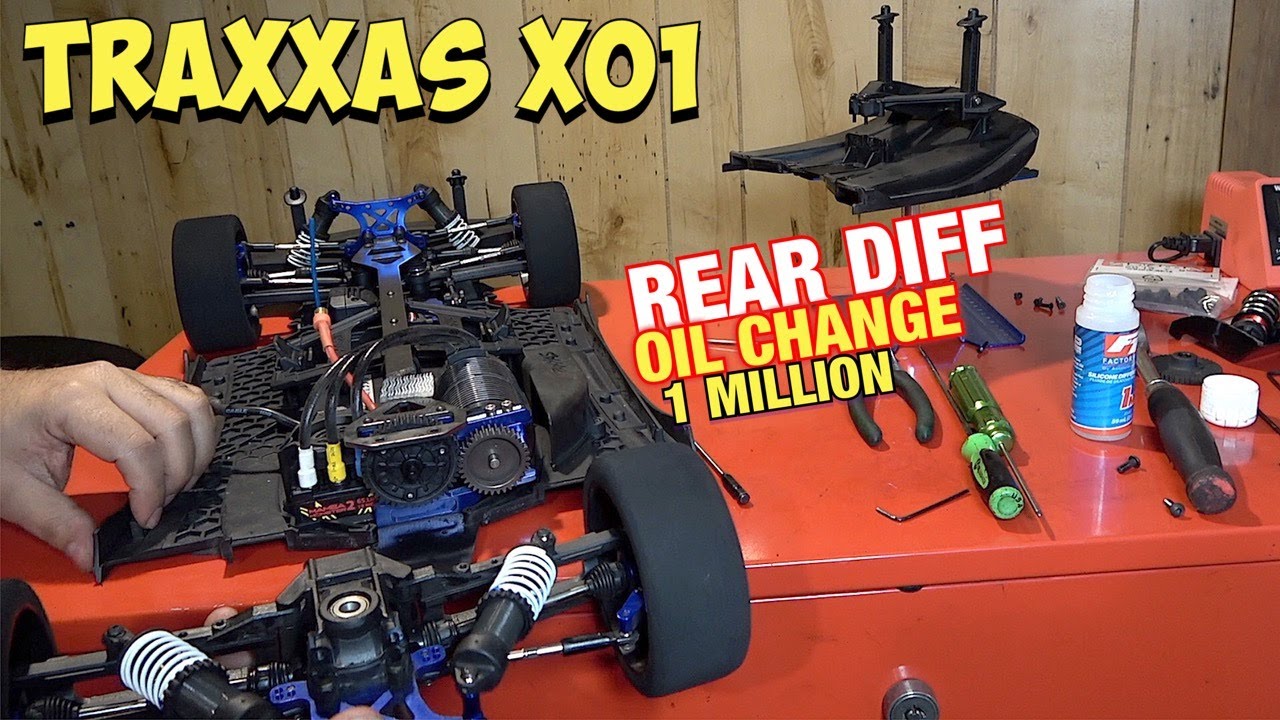 Traxxas XO1 rear diff removal and change DIFF oil to 1 million