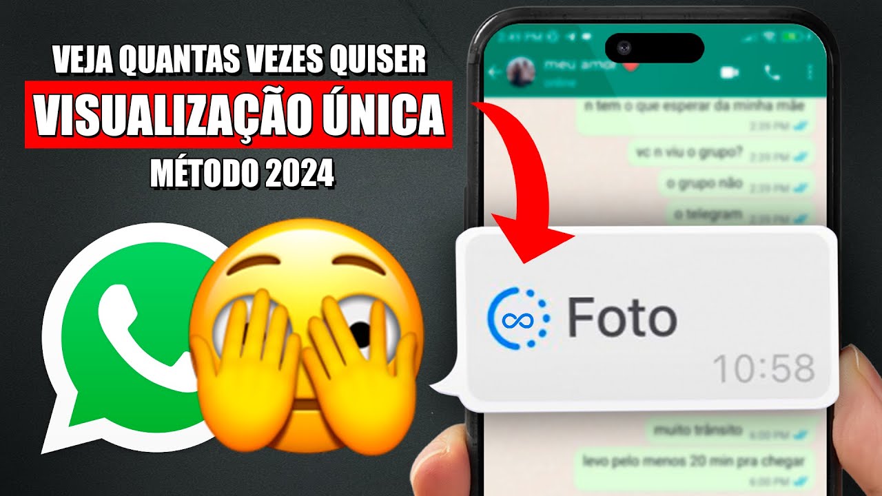 VEJA FOTOS DE VISUALIZAÇÃO ÚNICA VÁRIAS VEZES NO WHATSAPP 😱 MÉTODO 2024