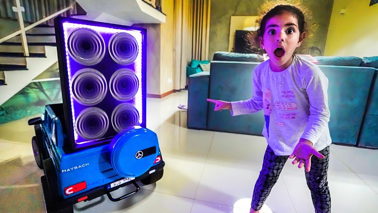 MONTEI UM PAREDÃO DE SOM NO CARRINHO DA MINHA FILHA 🔈
