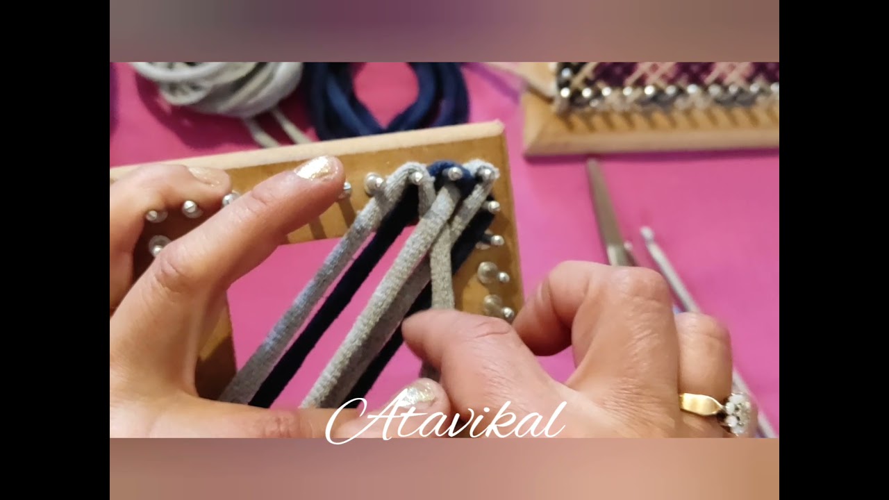 Novedad! Tejido en telar cuadrado con reciclaje de calcetines/medias. Exclusivo @Atavikal.
