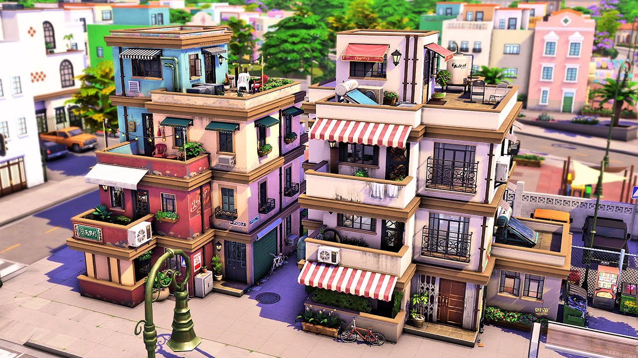 Ciudad Enamorada Apartment Complex | The Sims 4 Lovestruck Speed Build