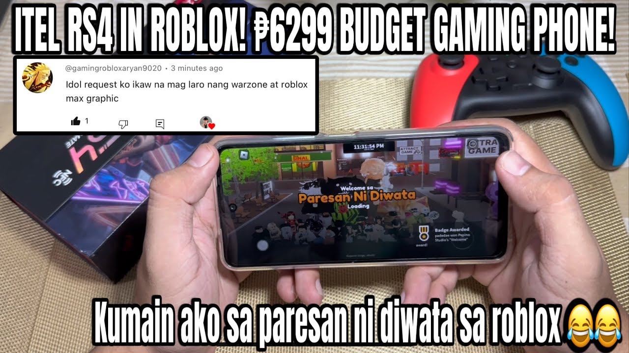 ITEL RS4 IN ROBLOX GAME TEST | ROBLOX IN ITEL RS4 | 6K GAMING BUDGET PHONE - smooth kaya?