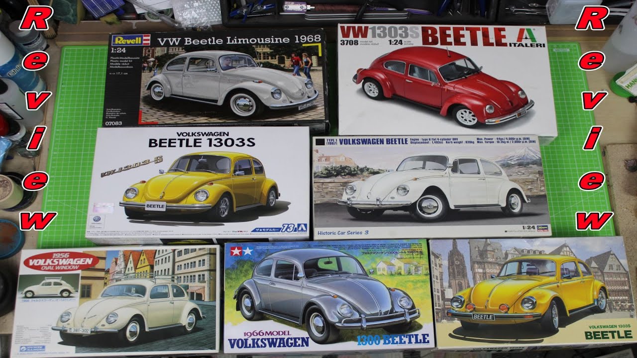1/24th Scale Beetle Review - Review The 124th Scale Model Volkswagen Beetle Car Plastic Model Kits.