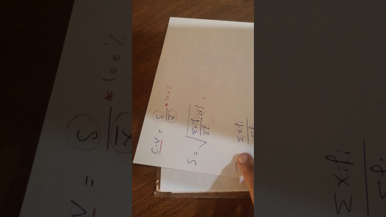 معامل الاختلاف للبيانات المبوبه والغير مبوبه+مثال على معامل الاختلاف