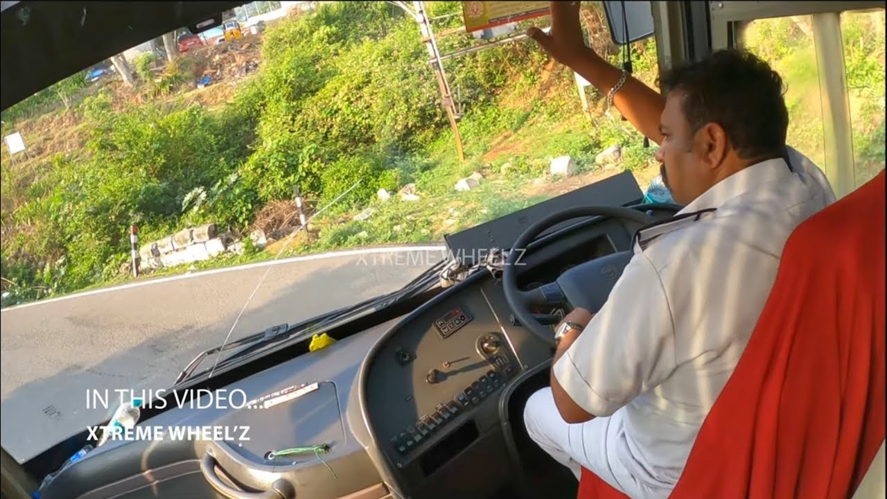 VOLVO B9R extremely challenging Driving in Risky ghat road😲 hat's off to this experienced Driver🙌
