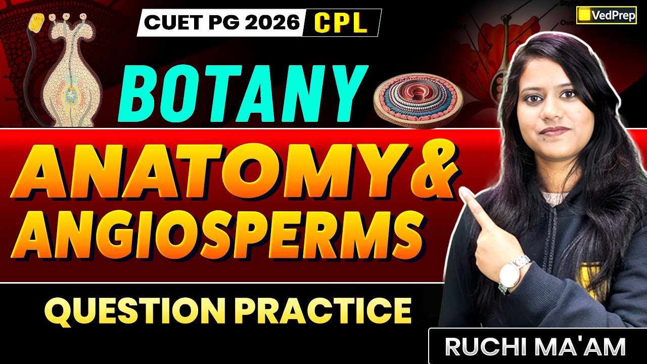 CUET PG 2026 Botany | Anatomy of Angiosperms | Question Practice Session | VedPrep Biology Academy