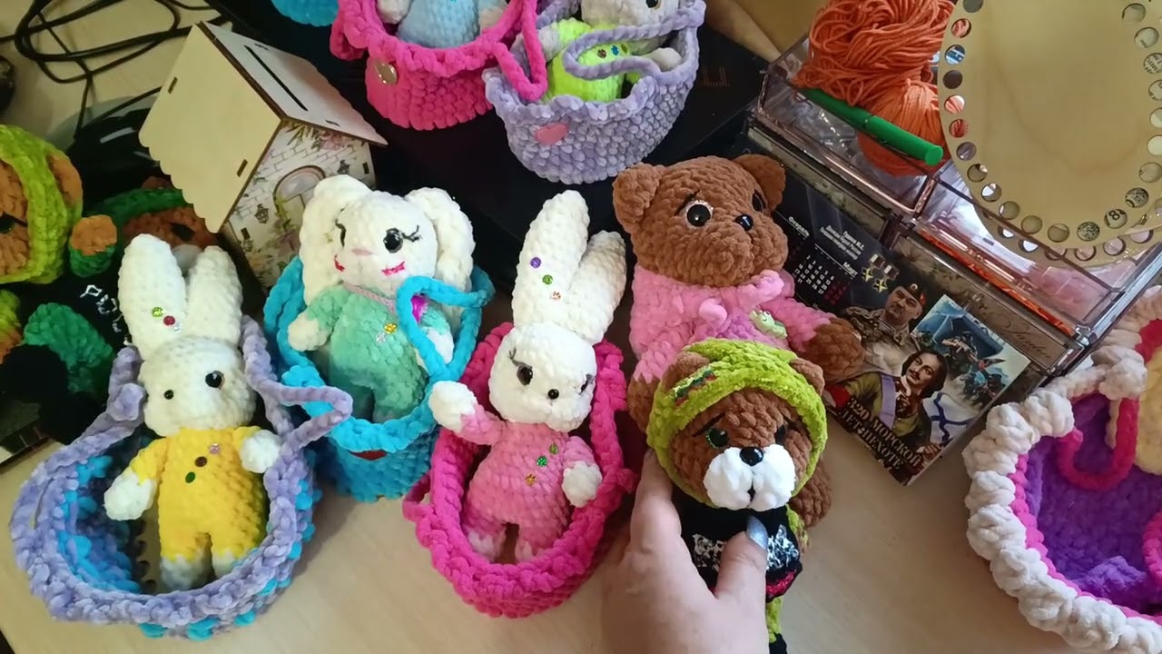 #наталивяжет Готовые работы, игрушки 🧸,, люлька 💞