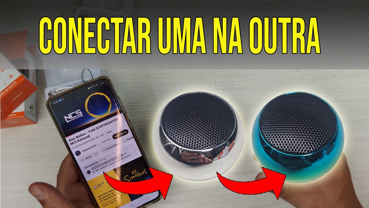 Como conectar 2 caixinhas bluetooth bolinha uma na outra