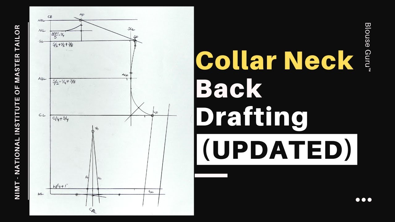 Collar Neck Blouse Back Drafting [UPDATED] | NIMT | Blouse Guru™