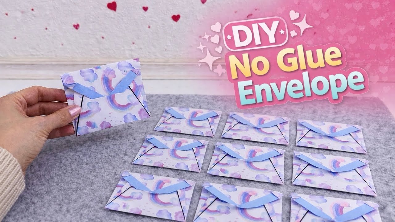 No Glue Paper Envelope DIY | Easy Origami Envelope Tutorial
