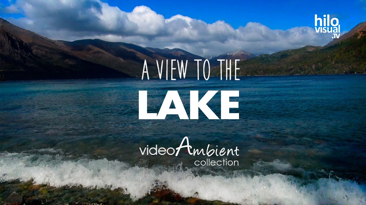 1 HOUR of Relaxing Wave Sounds from the View of the Lake for Meditation, Relax & Unwind