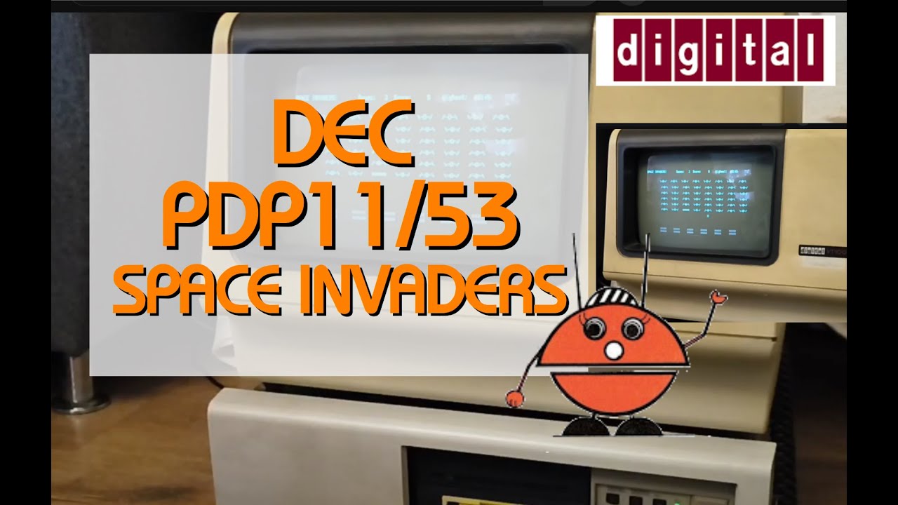 DEC PDP-11/53, RT11, Space Invaders Gameplay na VT100