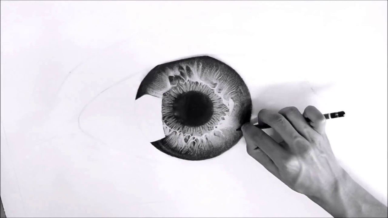 Hyperrealism #1 - Eye drawing time lapse by Sachin Kamath