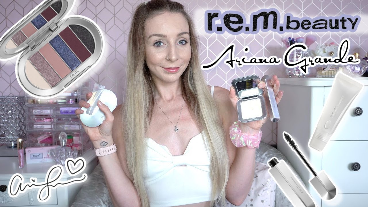 ARIANA GRANDE R.E.M BEAUTY 🪐| Testing Eyes, Lips & Highlighter