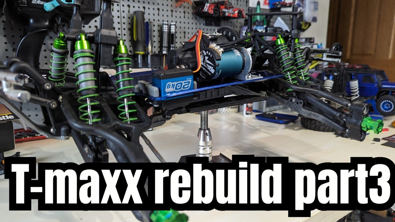Traxxas t-maxx rebuild and electric conversion part3