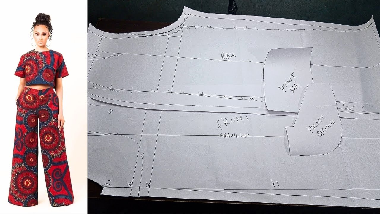 DETAILED: HOW TO CUT/PATTERN DRAFT A FEMALE PANT TROUSER (WITH POCKET)