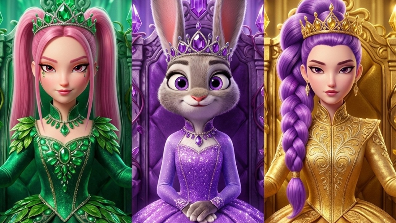 Golden Rumi vs Emerald Mira vs Amethyst Judy | Animated Music Video DJ BEE BOP