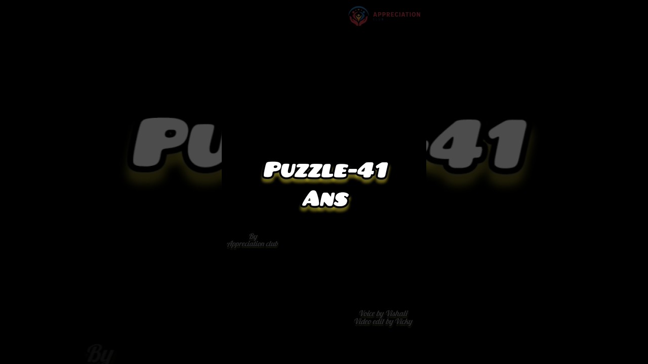 Answer of puzzle-41
