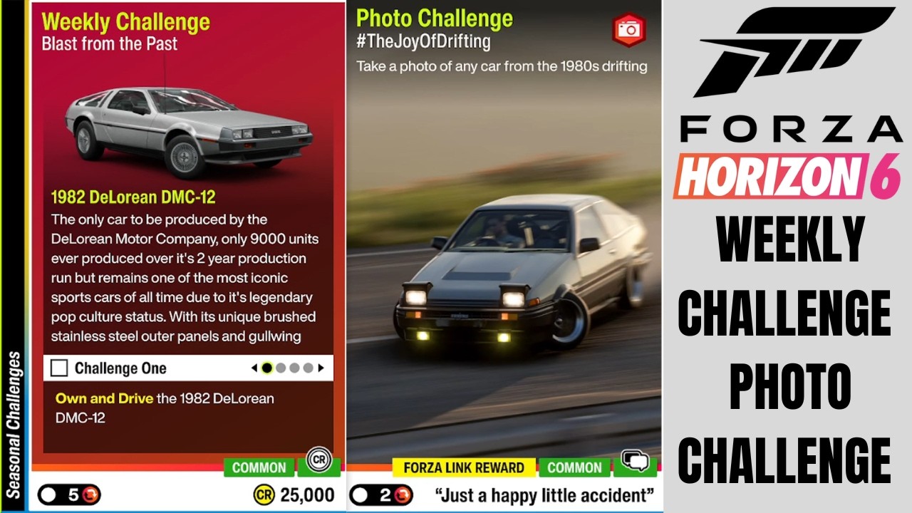 Forza Horizon 6 Weekly Challenge Guide | 1982 DeLorean DMC-12