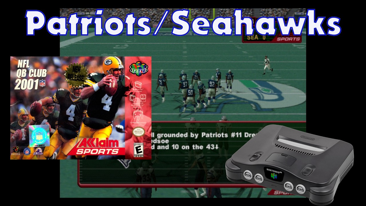 Patriots / Seahawks Sim - NFL Quarterback Club 2001 - Nintendo 64 (2001)