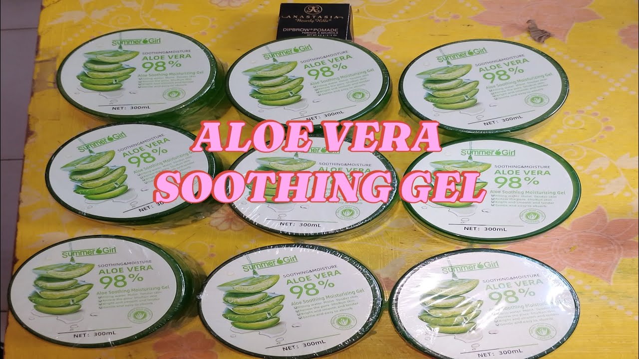 unboxing 9 pcs of aloe vera  soothing gel #unboxing #soothinggel #skincare