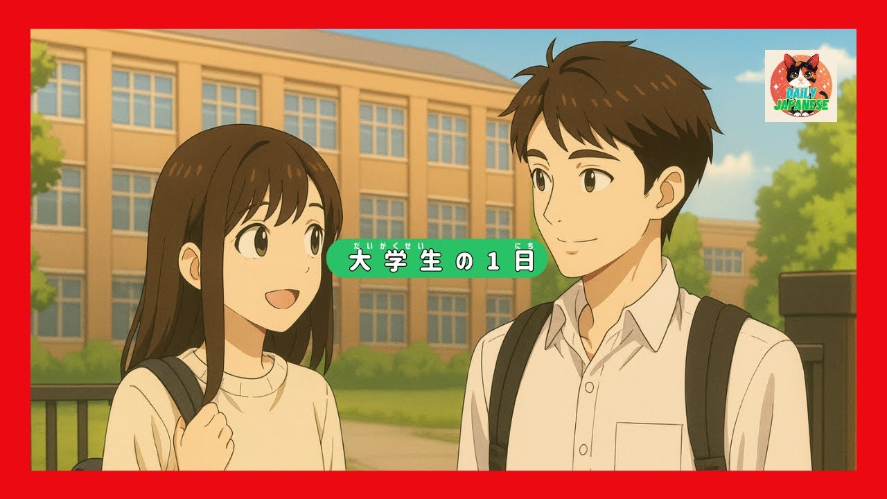 大学生の一日｜A Day in the Life of a Japanese Student – Japanese Listening Practice (N5–N3)