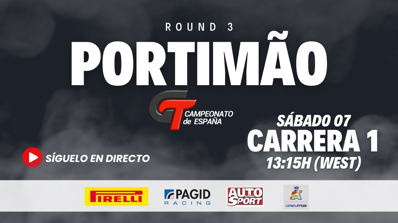 🔴  CARRERA 1 - GT 2025 Portimão | Campeonato de España de GT