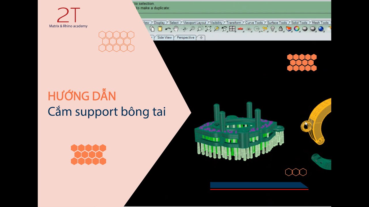 Hướng dẫn cắm support in 3D Bông tai