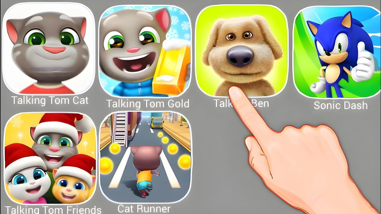 Talking Tom Cat, My Anglea 2, Tom Hero, Cat Runner, Escape Hero 