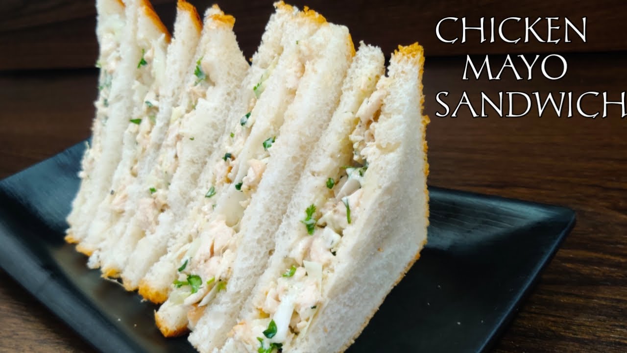 Chicken Mayo Sandwich Recipe|Chicken Mayonnaise Sandwich|Snack Recipe