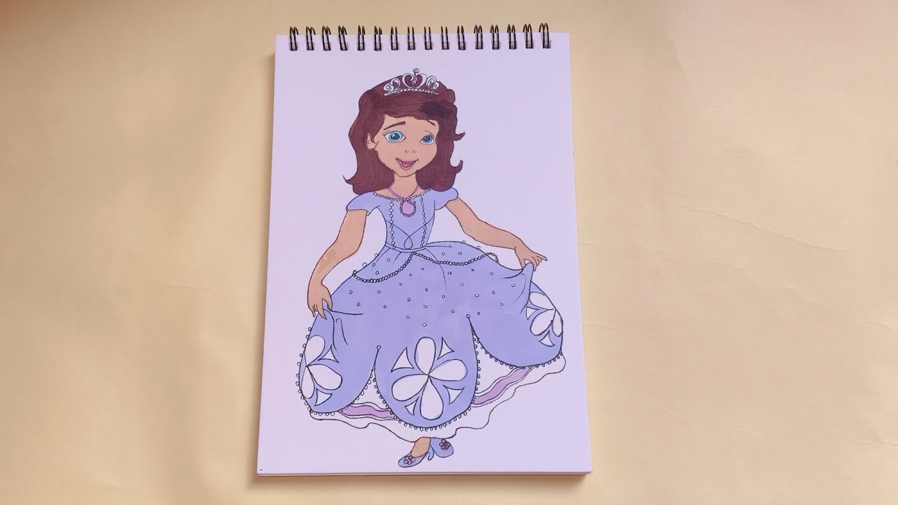 How to Draw Princess Sofia Easy for Beginners #art #PrincessSofia #easydrawing #creativeart #shorts