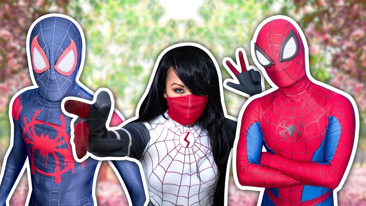Silk VS Spider-Man VS Miles Morales - Superhero Parody Movie - The Spiderverse Halloween