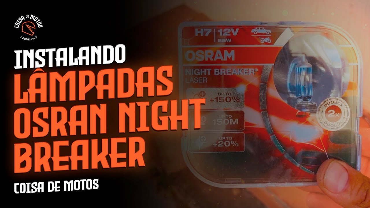 COMPARATIVO | LÂMPADA DE FAROL OSRAN NIGHT BREAKER LASER NA ST1200