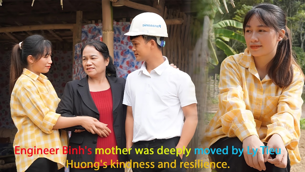 Engineer Binh's mother was deeply moved by Ly Tieu Huong's kindness and resilience.
